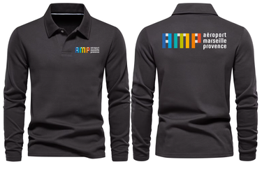 AMP AIRPORT LONG SLEEVE POLO